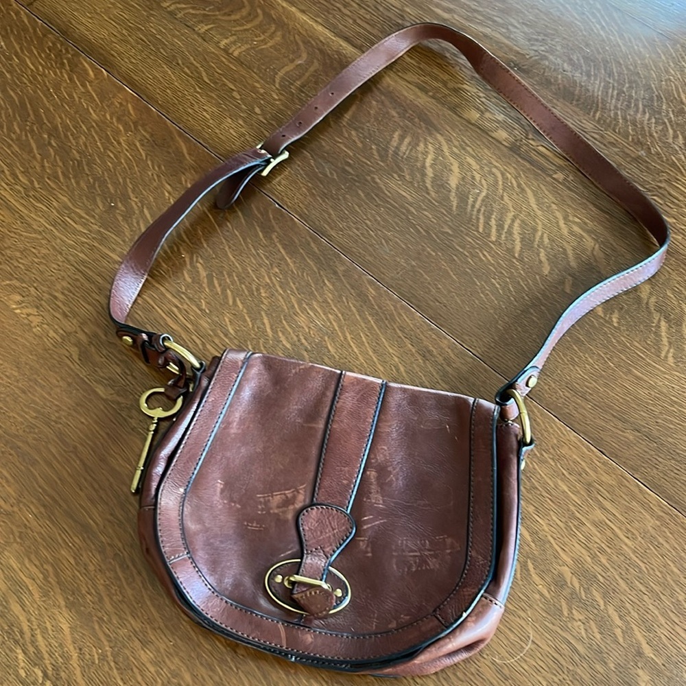 Fossil leather crossbody bag